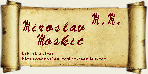 Miroslav Moskić vizit kartica